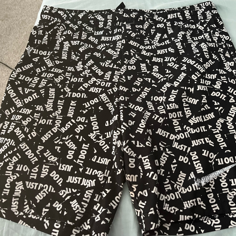 Nike Kids Black and White Graphic Shorts